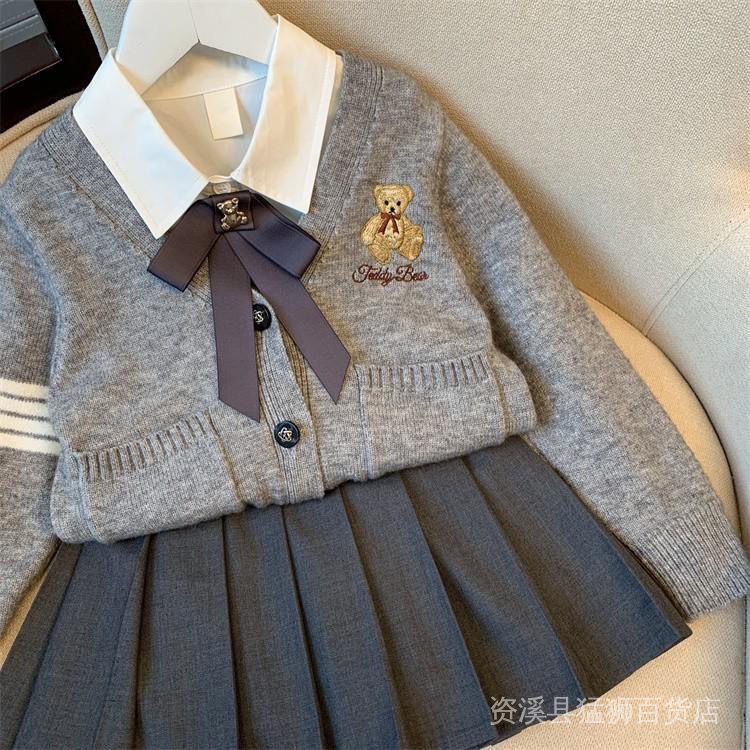 Bộ Đồng Phục Mùa Thu 2022 Phong Cách Preppy Mới Cho Bé Gái