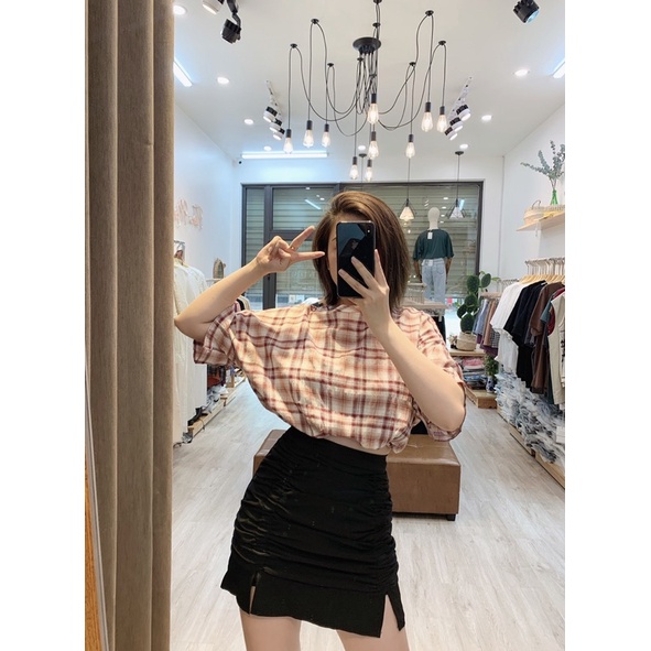 Áo Croptop Kẻ Quảng Châu 2 màu | BigBuy360 - bigbuy360.vn