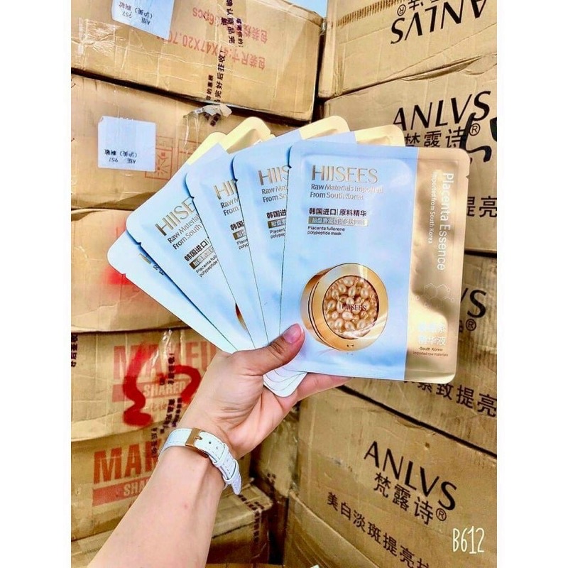 1 HỘP - 5 MIẾNG - Mặt nạ HIISEES 24k Gold collagen
