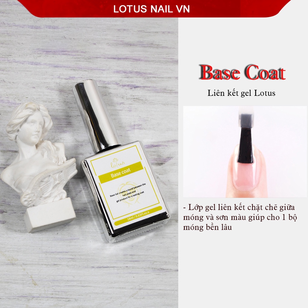 Liên kết gel base coat Lotus chai 18 ml