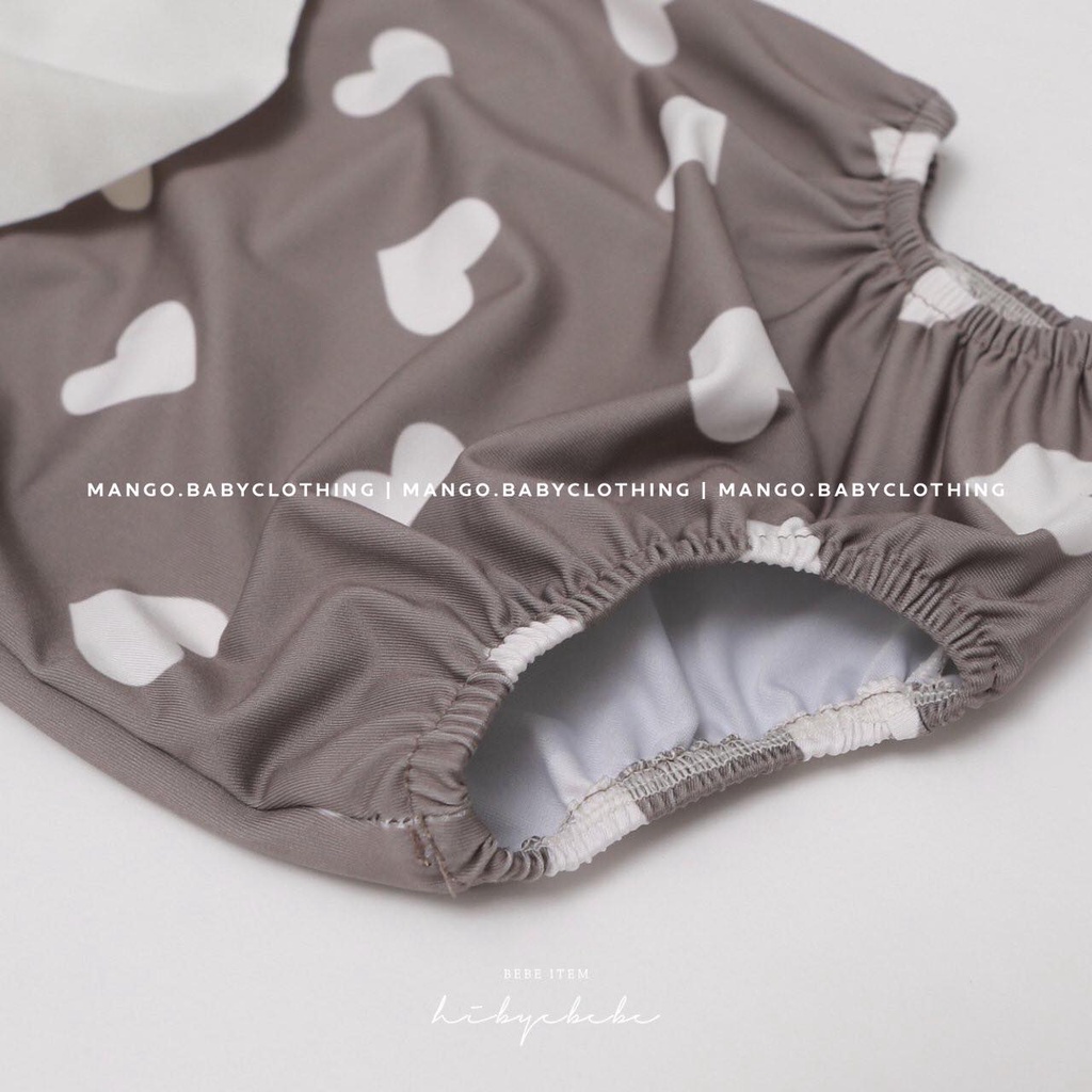 Đồ bơi bé gái với điển nhấn bèo nhún đáng yêu Peach Unbal - Hibyebebe