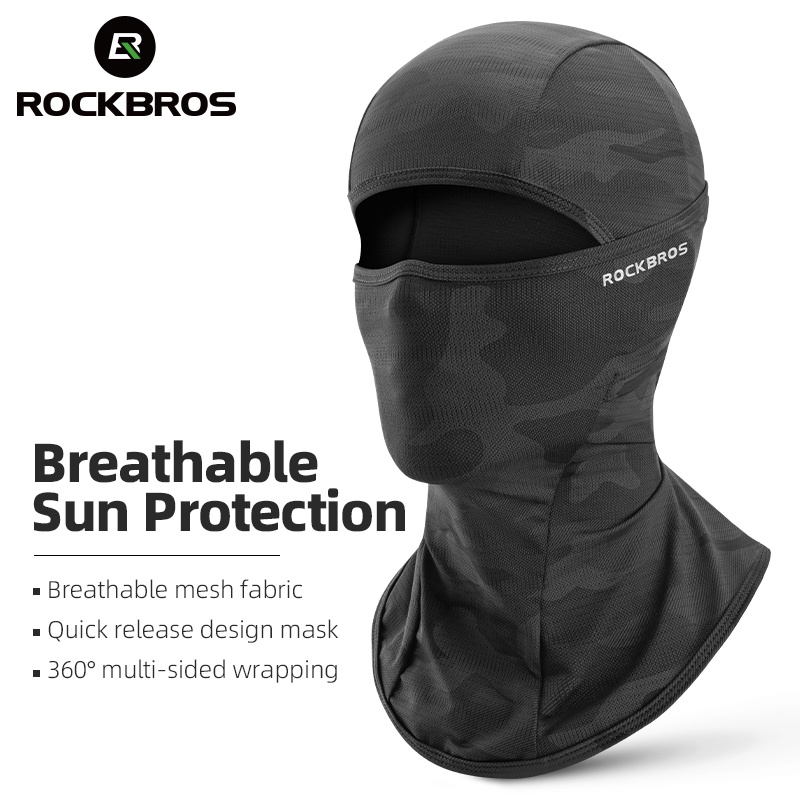 Rockbros Khẩu Trang Chống Nắng Bằng Lụa Mát Thoáng Khí Bảo Vệ Toàn Diện Khi Đi Xe Máy Sự Bảo