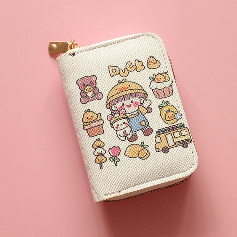 Ví Nữ Đẹp Mini Ngắn Cầm Tay Nhỏ Gọn Chibii Nhiều Ngăn Bỏ Túi Thời Trang ( Chibbi )