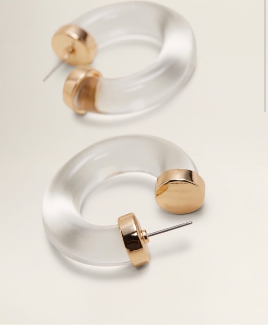 Bông tai nhựa Mango outlet hàng auth