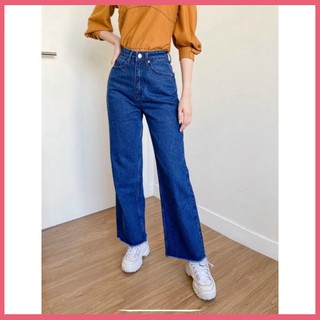 Quần Jean Nữ HT09 Ống Rộng Siêu Chất, Chất Vải Đẹp, Dễ Phối Đồ VNXK - HT STORE