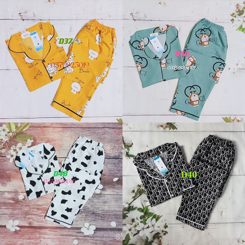 Sale👉Bộ Pijama  Bộ Mặc Nhà Kate Thái Cao Cấp Hàng Loại 1 Mềm Mại, Thầm Hút Mồ Hôi, Không Xù