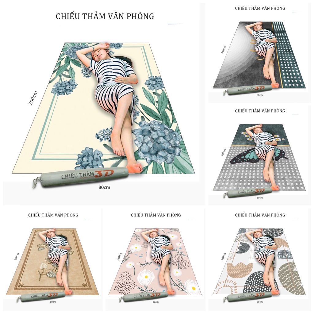 Thảm văn phòng,Chiếu văn phòng,kích thước 80x200cm,có 17 mẫu lựa chọn/mẫu cúc trắng