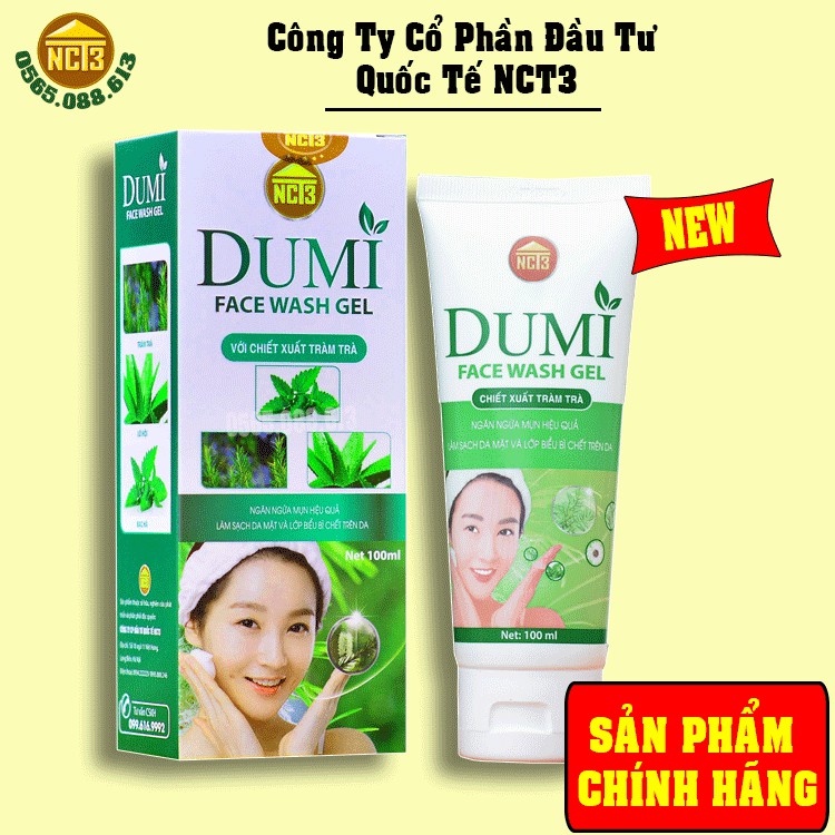 Sữa Rửa Mặt Thảo Dược DUMI Dạng Gel ( 100ml ) ( Hàng chính hãng công ty NCT3 ) | BigBuy360 - bigbuy360.vn