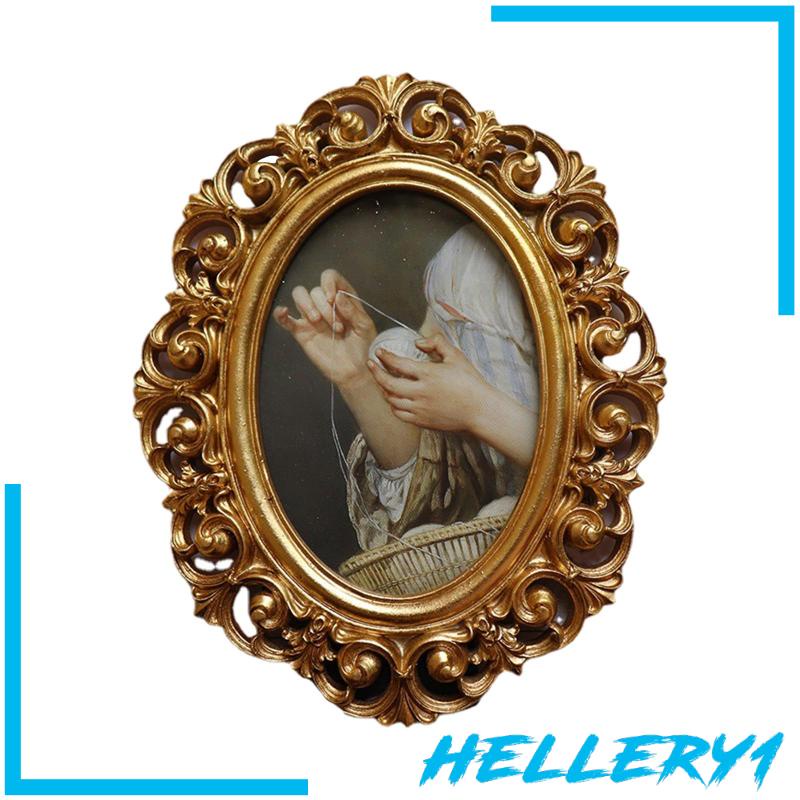 [Hellery1] Khung Ảnh Nhựa Resin Cổ Điển Treo Tường Nghệ Thuật Sang Trọng