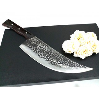 Dao bếp thái lọc, dao bầu mặt dao dập chìm hoa văn-TOPCOMSHOP hàng chính hãng-N9 iah