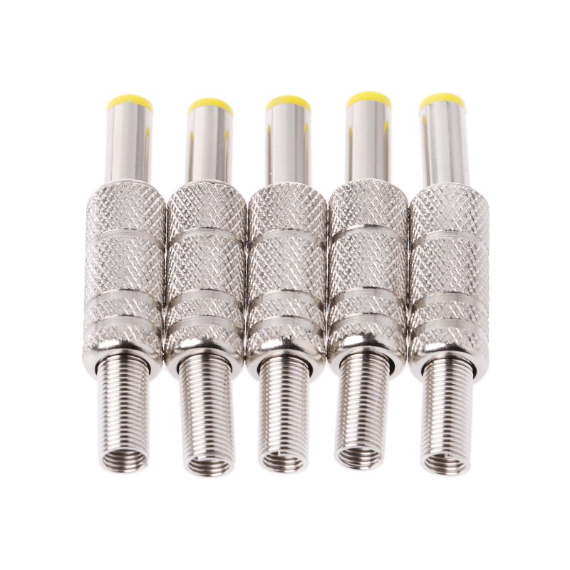 Set 5 đầu nối nguồn DC 5.5x2.1mm bằng kim loại đầu vàng