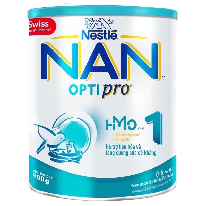 Sữa bột NAN  Optipro HMO số 1 lon 900g[Hộp móp]