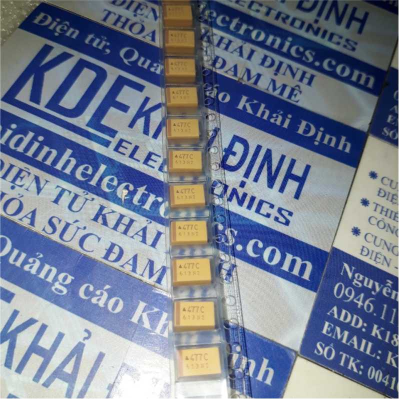 3 con tụ tantalum SMD 477C 470UF 16V 7343 loại E (gói 3 con) kde4294
