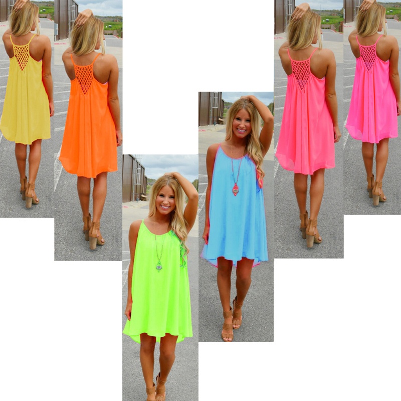 Đầm Chiffon Không Tay Mini Thời Trang Mùa Hè Quyến Rũ Cho Nữ