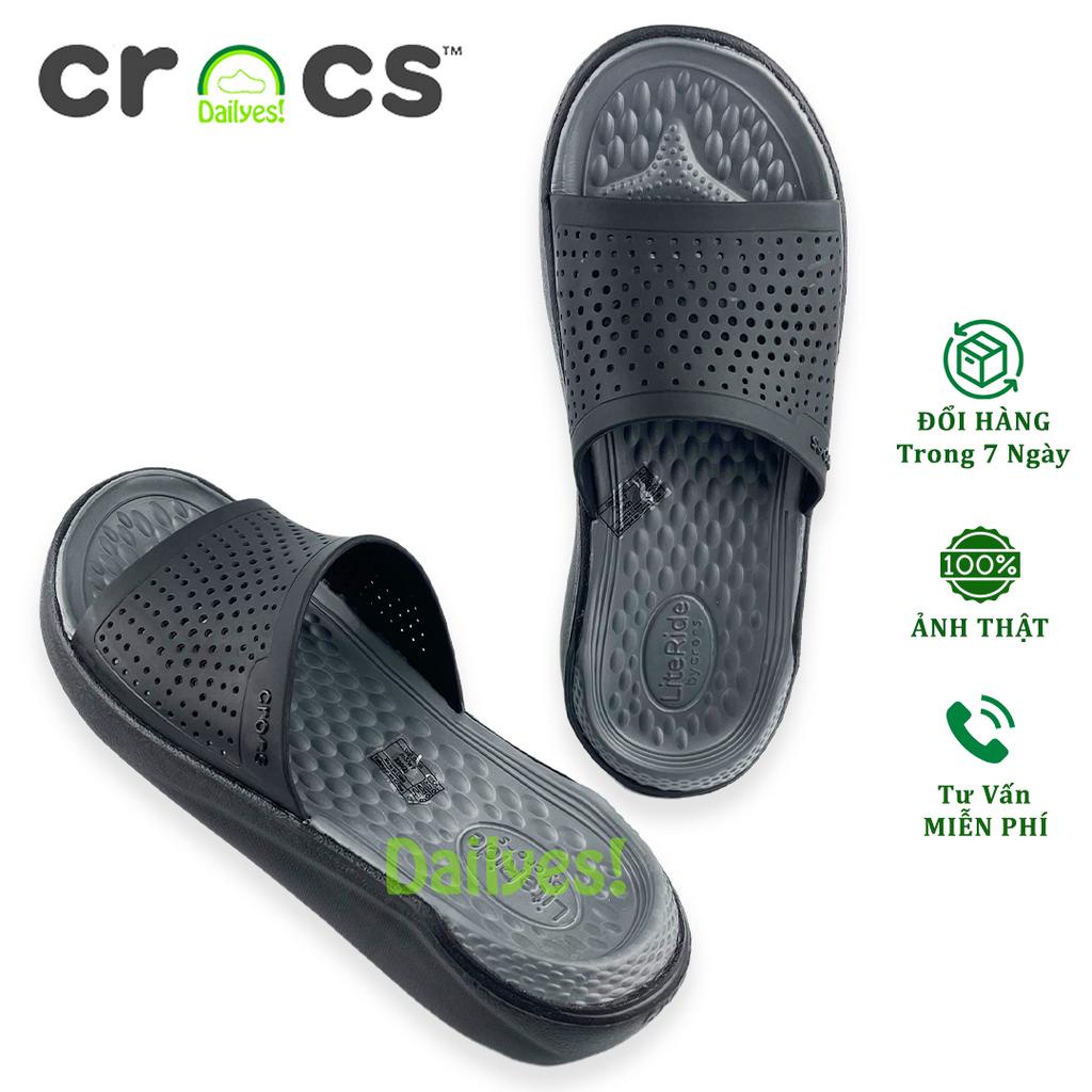 Dép Lê Cross Literide Nam Nữ Màu Đen Tuyền siêu êm, hàng xịn, full tag, hỗ trợ đổi trả - Cross Literide Dailyes