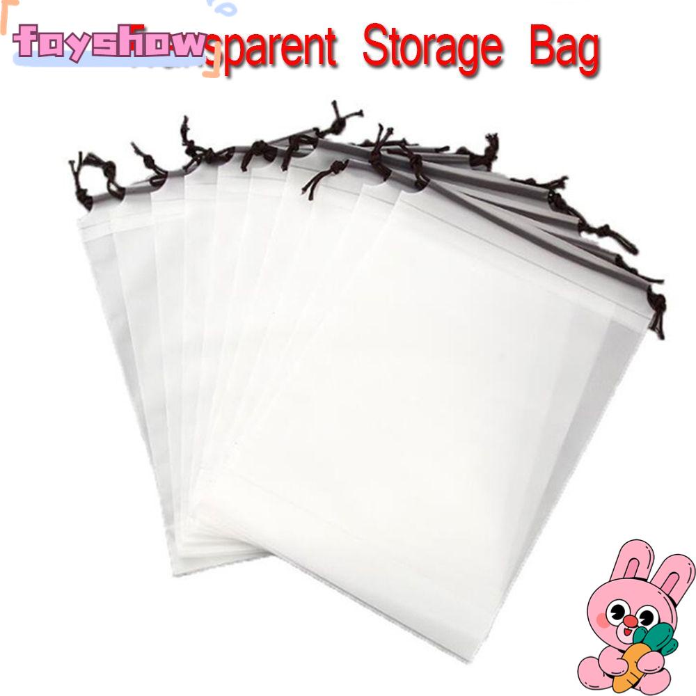Set 3 Túi Dây Rút Trong Suốt Đựng Đồ Trang Điểm Tiện Dụng Khi Đi Du Lịch