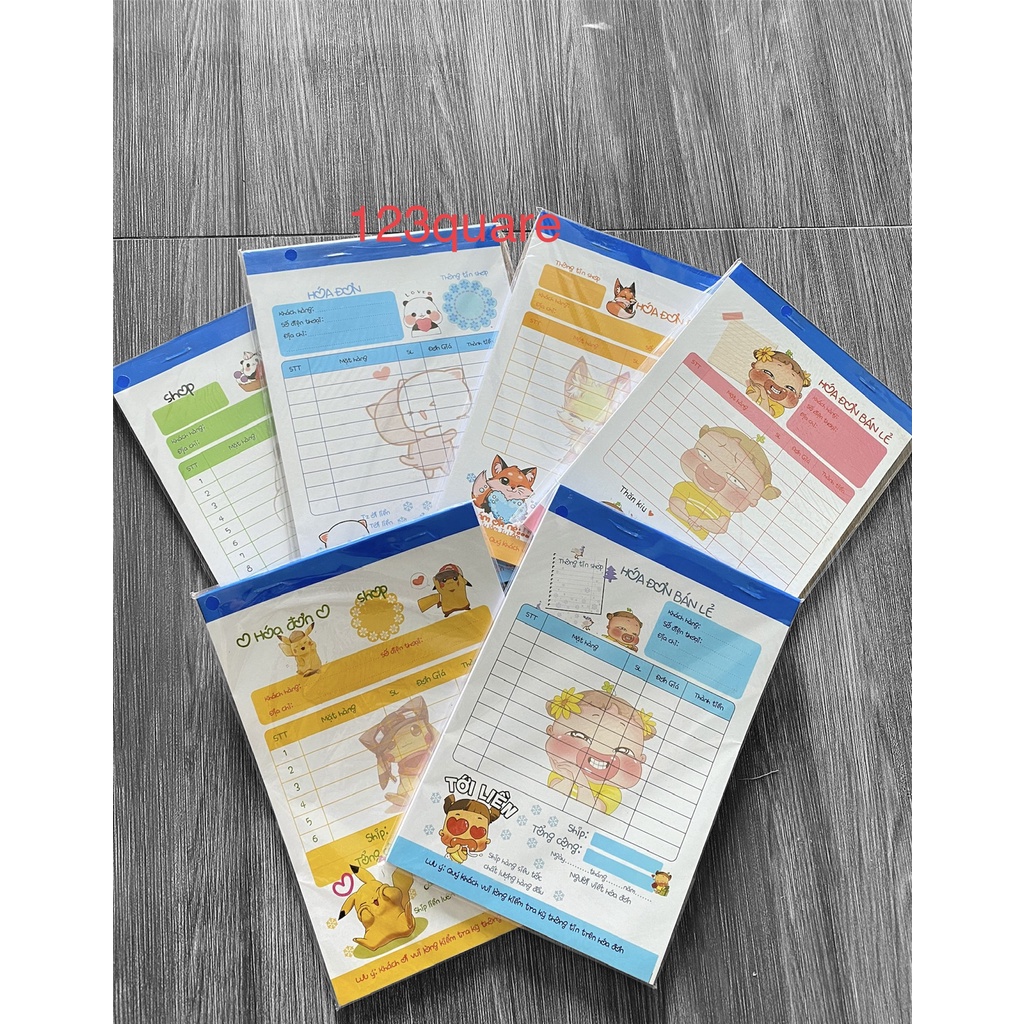 Hoá Đơn Hoạt Hình 1Liên