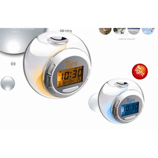 Đồng hồ báo thức để bàn LCD 7 màu