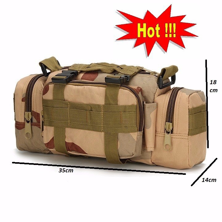 Túi đeo hông du lịch phong cách quân đội đa năng