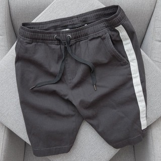 Quần kaki lưng thun phối viền co giãn 4 chiều Xám đậm QKK03 - Mengo