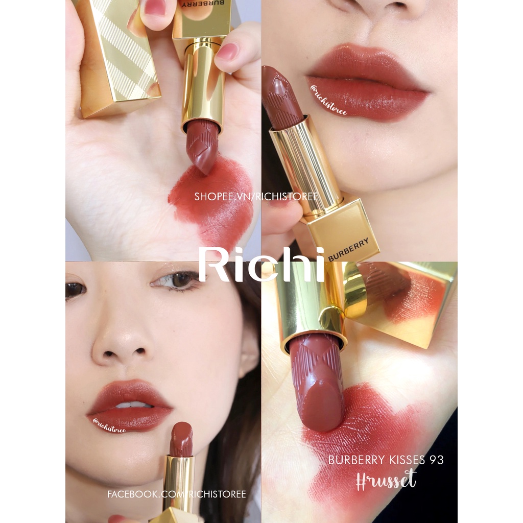 Son Burberry Kisses Matte 93 Russet vỏ vàng limited