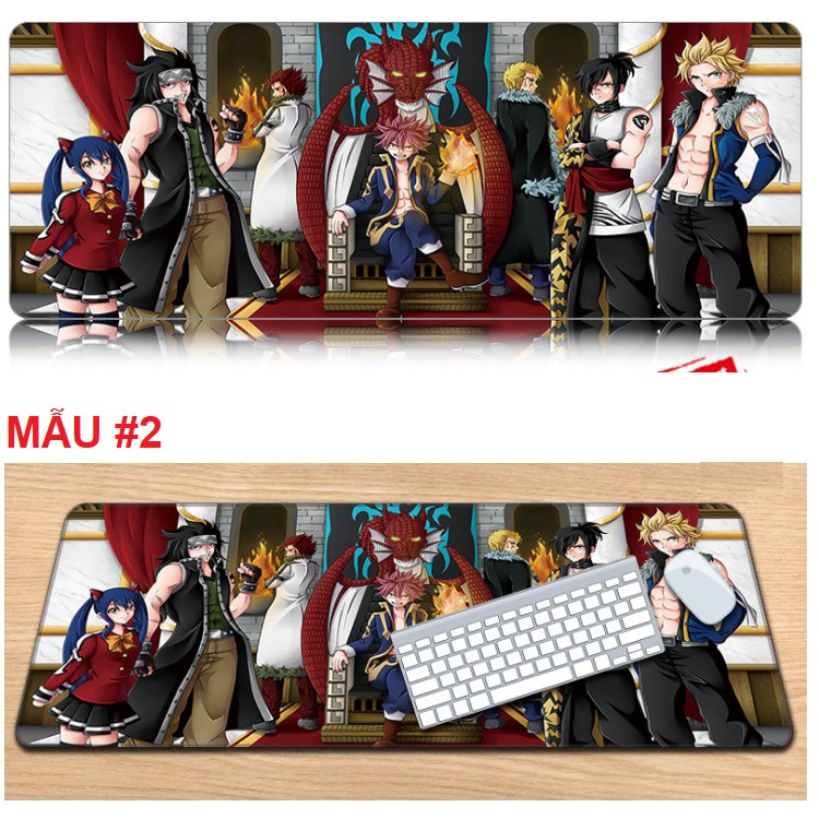 Bàn di chuột 80 x 30cm hình Naruto bằng cao su tự nhiên chống thấm nước