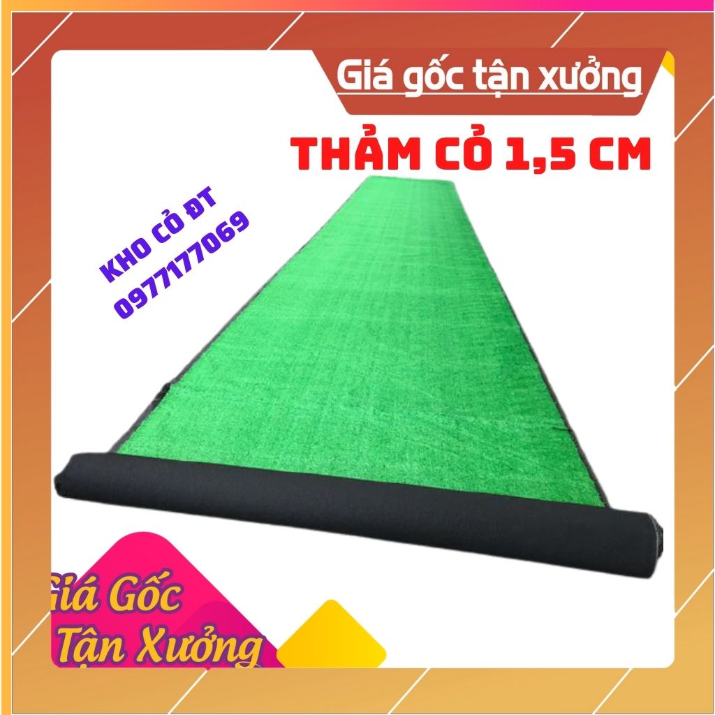 Thảm cỏ nhân tạo màu xanh non sợi ly lông 15mm (dùng trang trí )( mua nhiều chat với shop miễn sip )