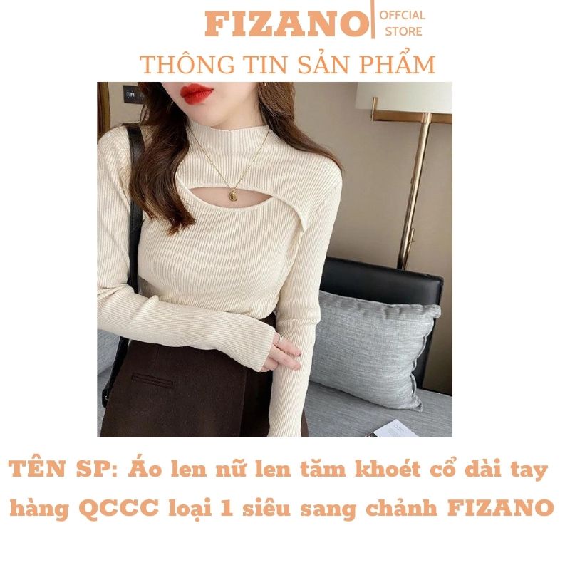 Áo len nữ kiểu dệt kim dài tay khoét ngực dài tay hàng Quảng Châu cao cấp loại 1 siêu sang chảnh FIZANO
