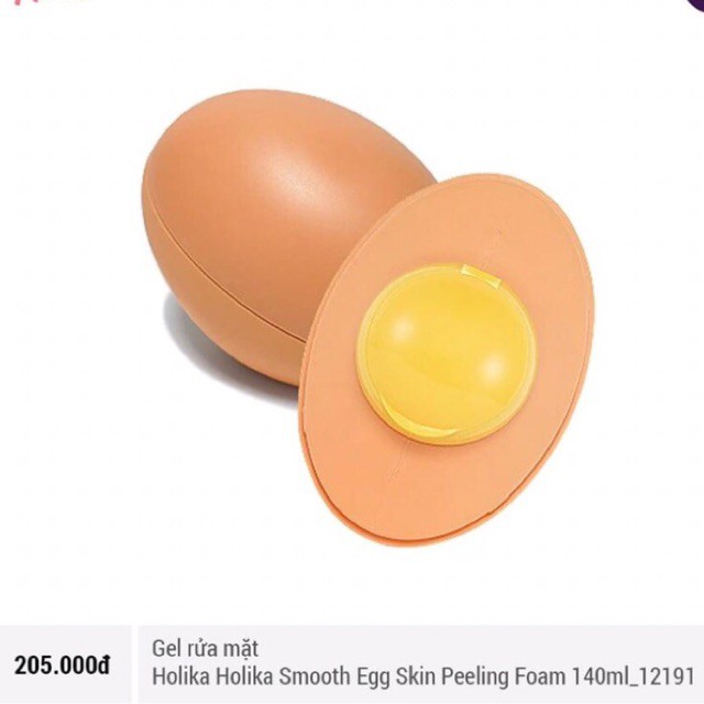 Gel rửa mặt Holika Holika Smooth Egg Skin Peeling Foam 140ml_12191