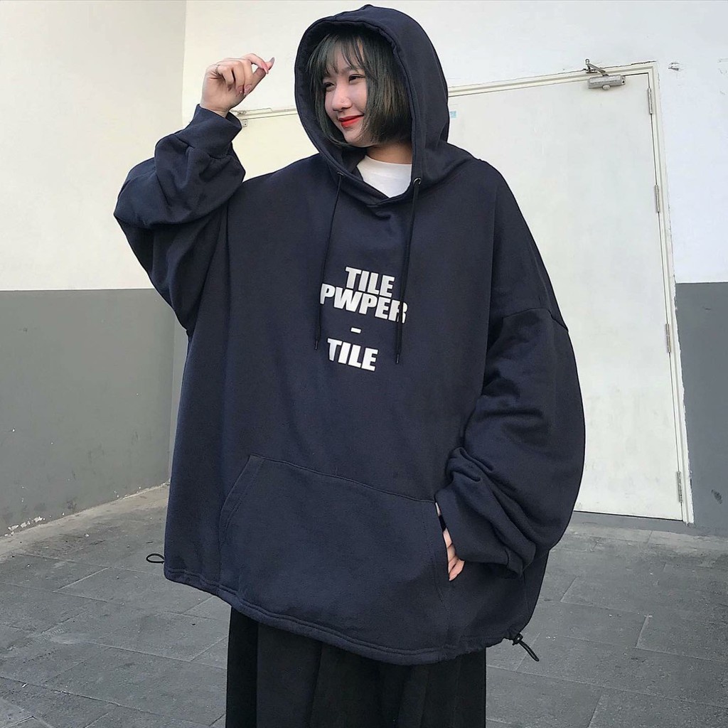 Áo hoodie nữ Unisex T I L E xanh than - 1804 - gere.official | BigBuy360 - bigbuy360.vn