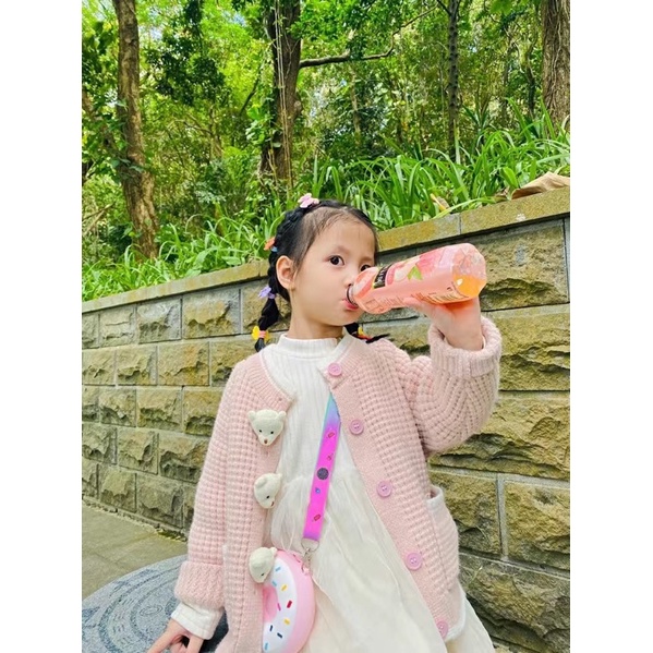 Áo len cardigan cho bé gái, dày dặn giữ ấm tốt