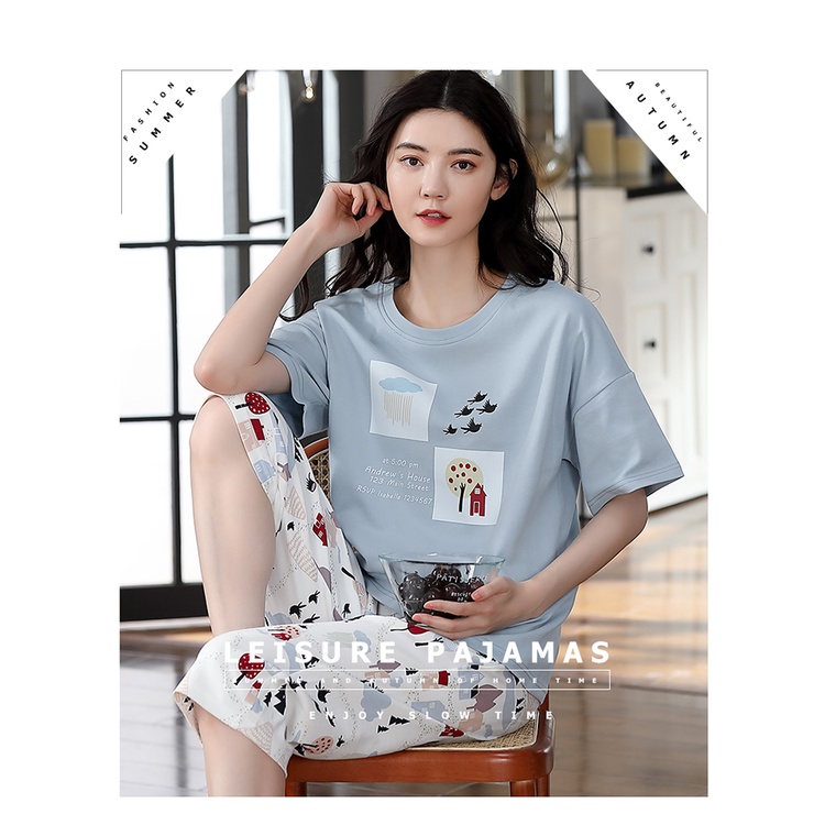 Đồ mặc nhà nữ đáng yêu chất thun cotton 100% BA5018 | BigBuy360 - bigbuy360.vn