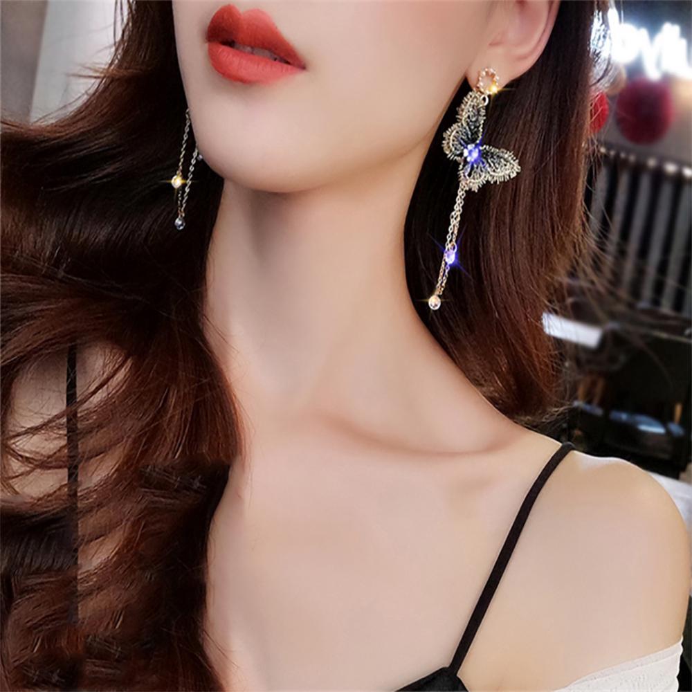 Bông tai dáng dài hình bướm
