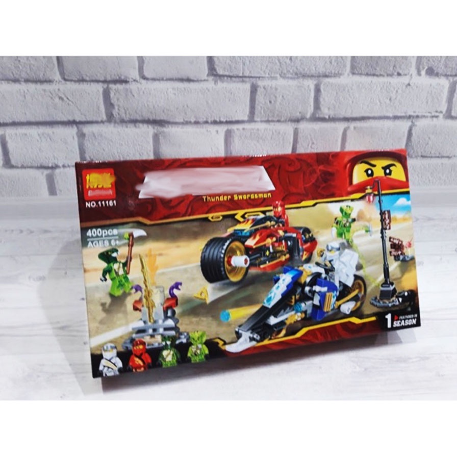 Đồ chơi xếp hình lắp ráp ninjago siêu xe Kai và Zane Lemoshop , đồ chơi trẻ em bằng nhựa ABS gồm 376 chi tiết 21161