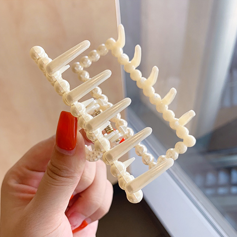 Kẹp Tóc Hình Nơ Đính Ngọc Trai Thời Trang Nữ Dễ Thương