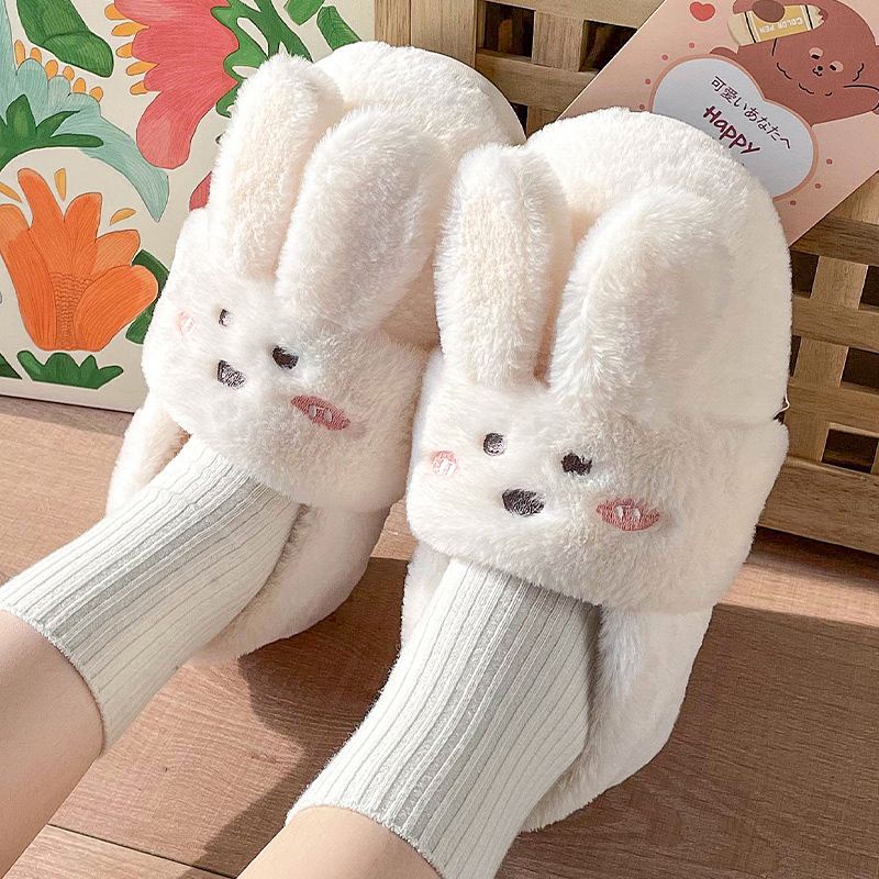 Dép Bông Đi Trong Nhà Giữ Ấm Kiểu Dáng Dễ Thương Dành Cho Nữ