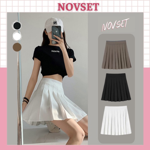 Chân váy tennis xếp ly ngắn NOVSET dáng xòe thời trang nữ hàng cao cấp