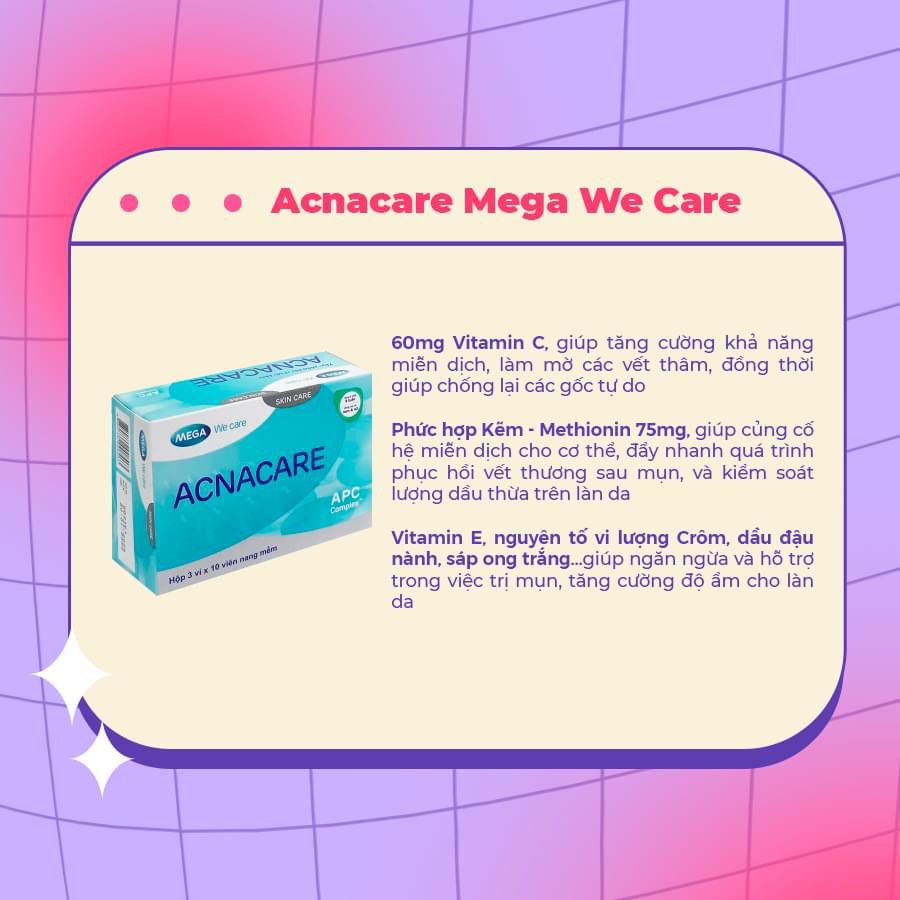 ACNACARE - Ngừa mụn, kiềm dầu cho cả nam và nữ/ date T6/2024
