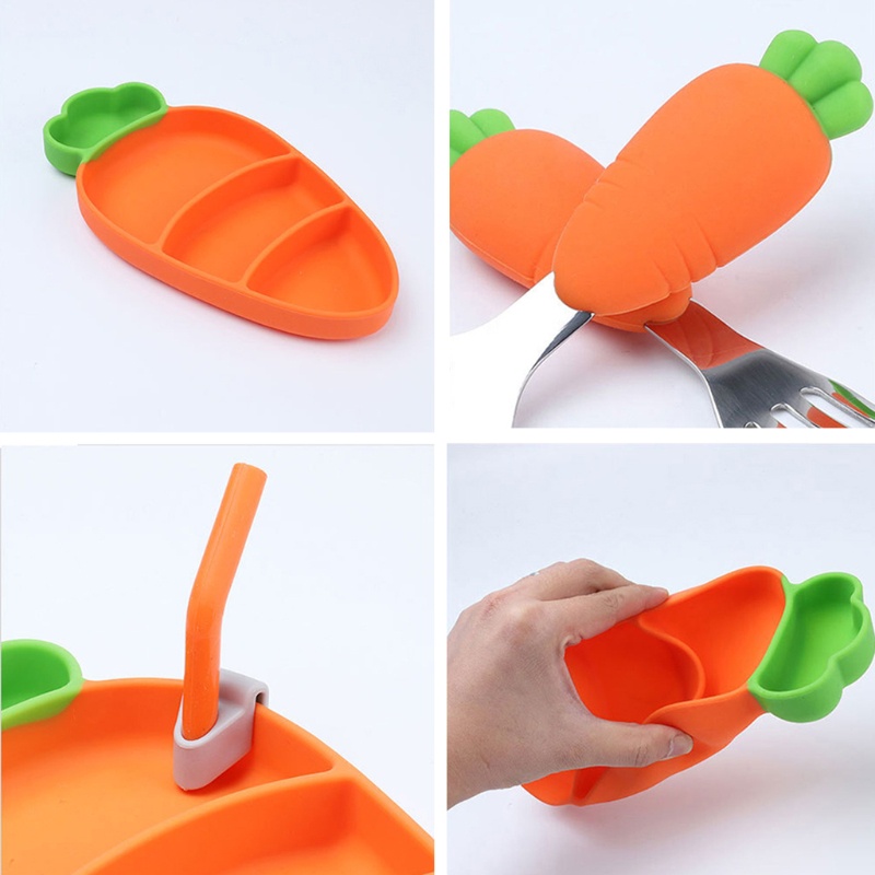 Bộ 4 Tô Ăn Silicone Thân Thiện Với Môi Trường Chống Thấm Nước Cho Bé
