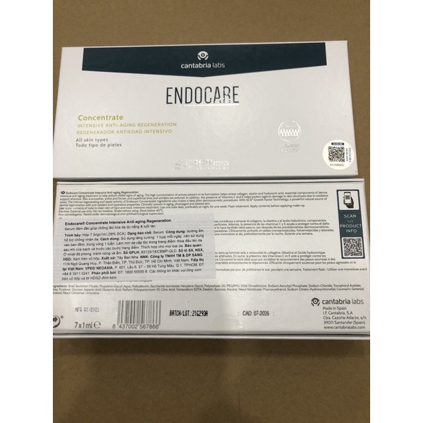 Tinh Chất Phục Hồi Endocare Concentrate dạng ống 1ml
