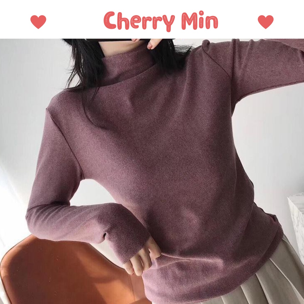 [Video thật] Áo giữ nhiệt cố 3 phân xuất Nhật Motie kèm túi zip sang trọng CHERRY MIN