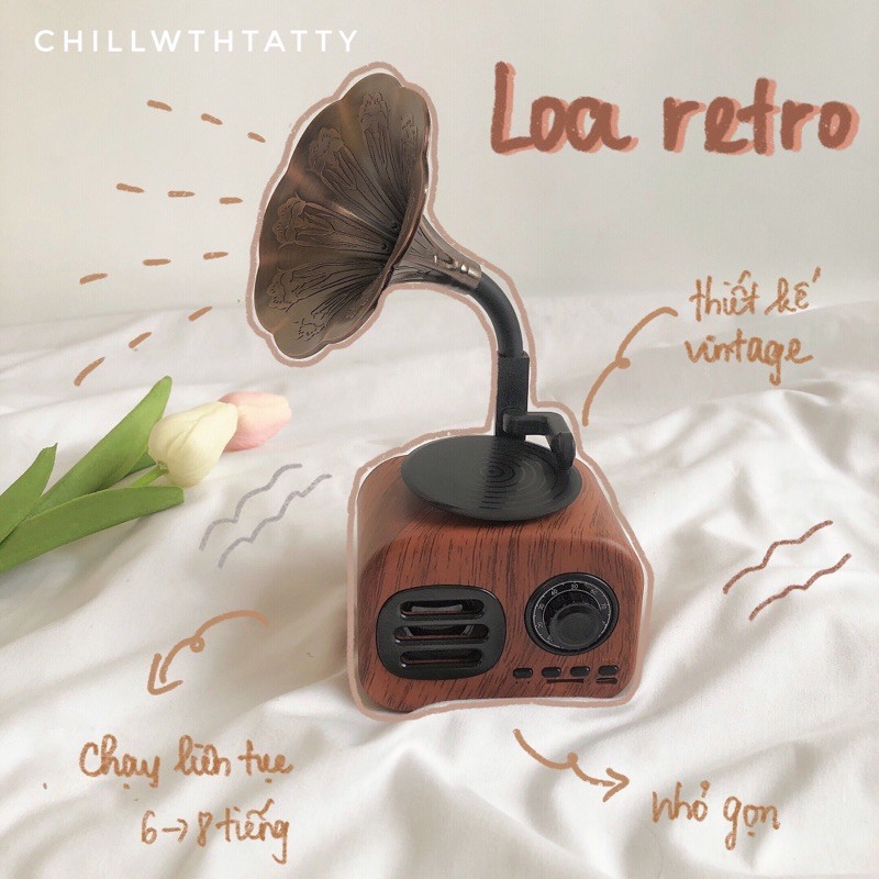 [Mã 267ELSALE hoàn 7% đơn 300K] LOA RETRO (LOA BLUETOOTH) | ChillwthTatty |