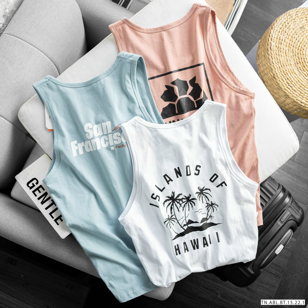 Aó ba lỗ nam BTN CHÍNH HÃNG (Chất vải cotton,form slim,thấm hút mồ hôi thoáng mát)