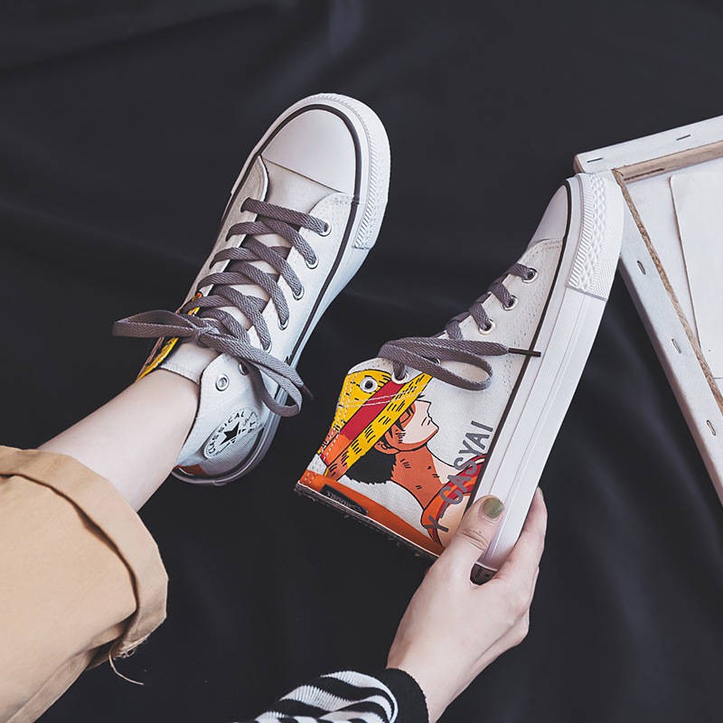 One Piece Hàn Quốc Anime Cao Top Đơn giản giày nam | BigBuy360 - bigbuy360.vn