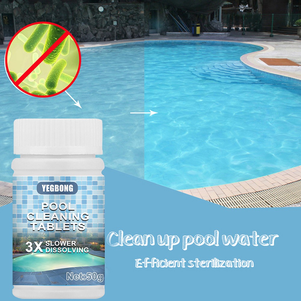 100g Pool Cleaning Effervescent Chlorine Tablet Home Use Cleaning Swimming pool Effervescent Tablets Sanitizing Tablets