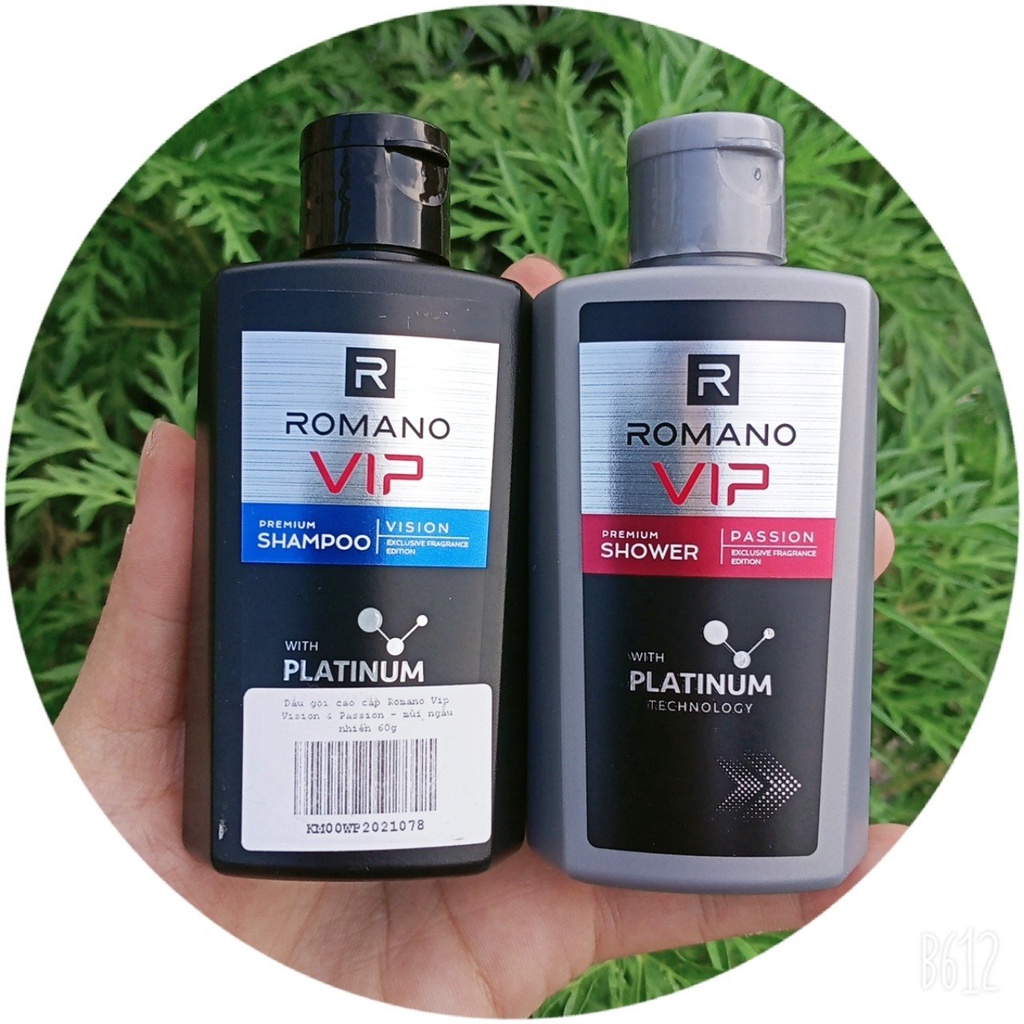 Combo Dầu gội và Sữa tắm Romano Vip sang trọng cuốn hút 60g/chai (Hàng khuyến mãi)