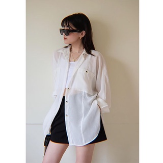 Áo khoác sơ mi trắng Overside 🔥 freesize 🔥 năng động, trẻ trung, cá tính WHITE SHIRT