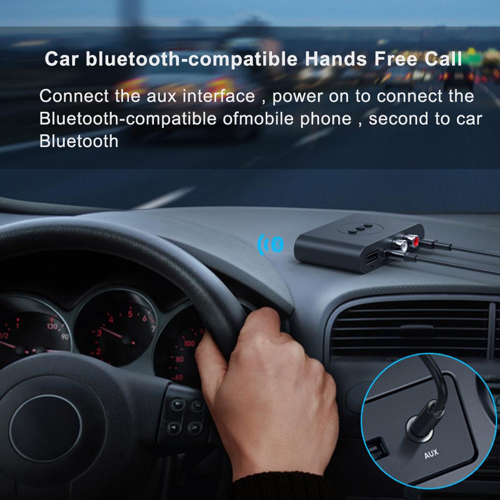 Bộ Chuyển Đổi Âm Thanh Bluetooth 5 0 Với Cổng 3 5mm Và Cổng RCA Tích Hợp Micro