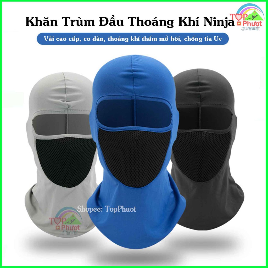 Khăn Trùm Đầu Điều Hòa Chống Nắng Ninja X2 - Vải Mát Thấm Mồ Hôi, Co Dãn Thoáng Khí - Đi Phượt Đi Xe Máy