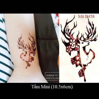 Xăm dán Tattoo hươu B458
